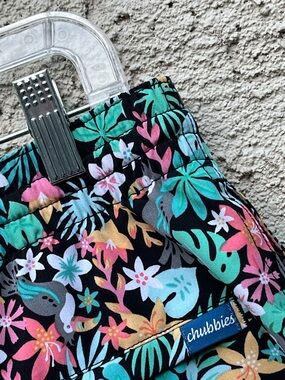 Chubbies Mens XL Swim Trunks Neon Toucan Bird Floral 7 Inch Inseam Shorts
